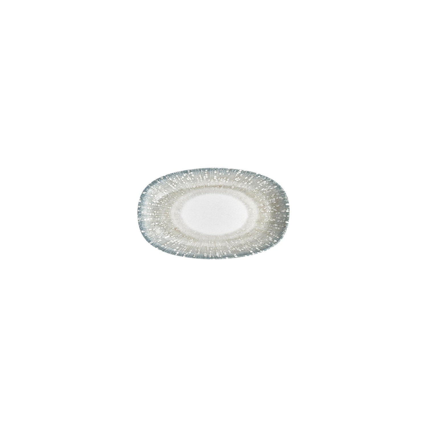 Vista 7.5" x 4.25" x h:1" Oval Green Vitrified Platter (1 each)