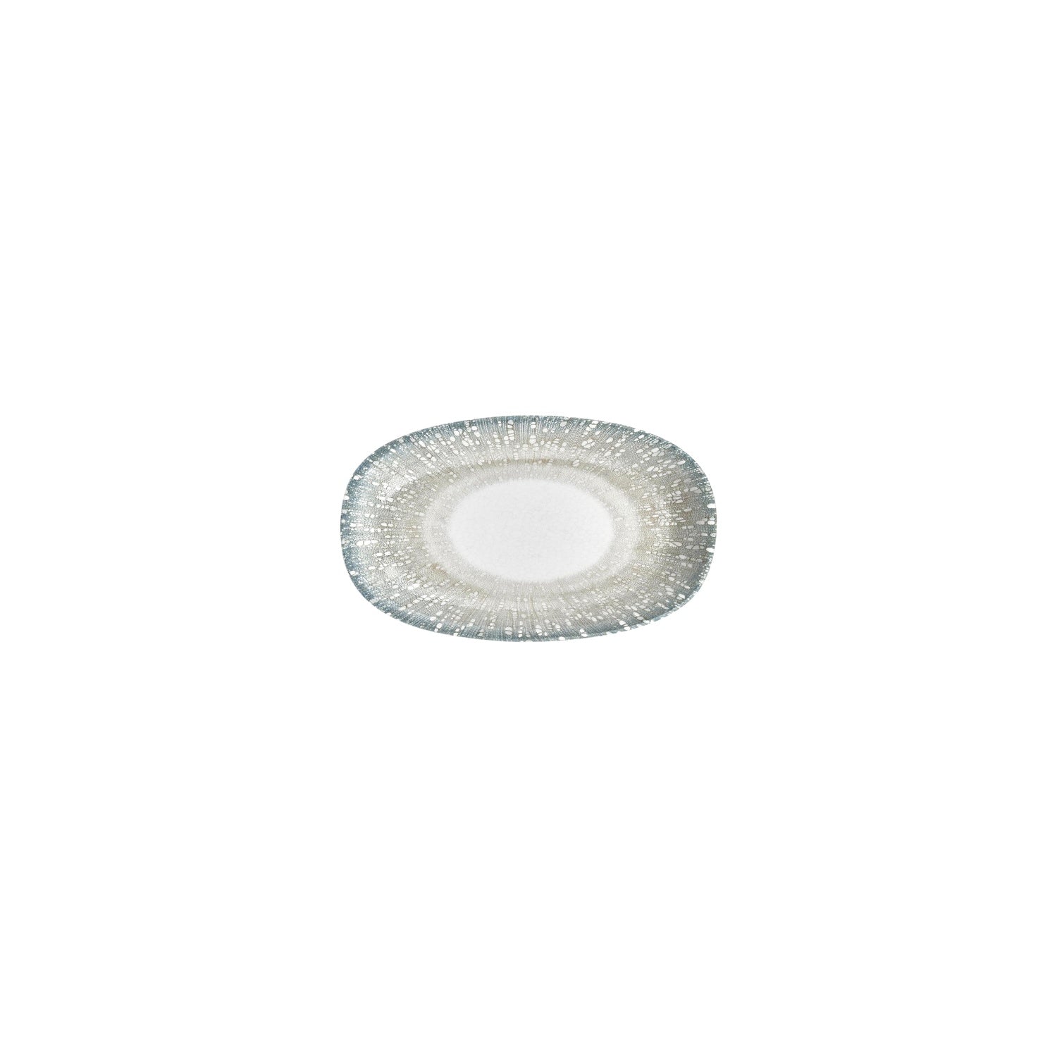 Vista 7.5" x 4.25" x h:1" Oval Green Vitrified Platter (1 each)