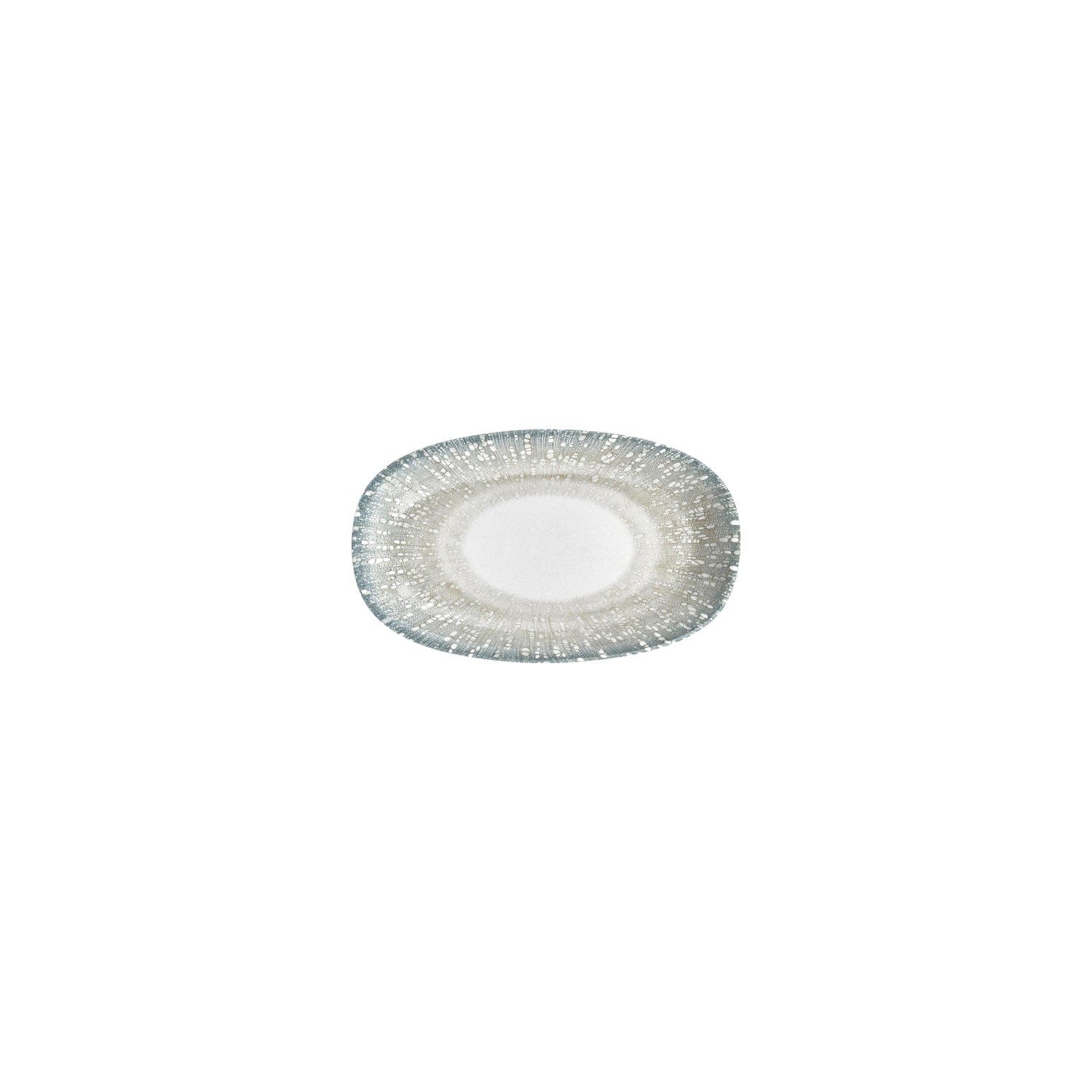 Vista 7.5" x 4.25" x h:1" Oval Green Vitrified Platter (1 each)