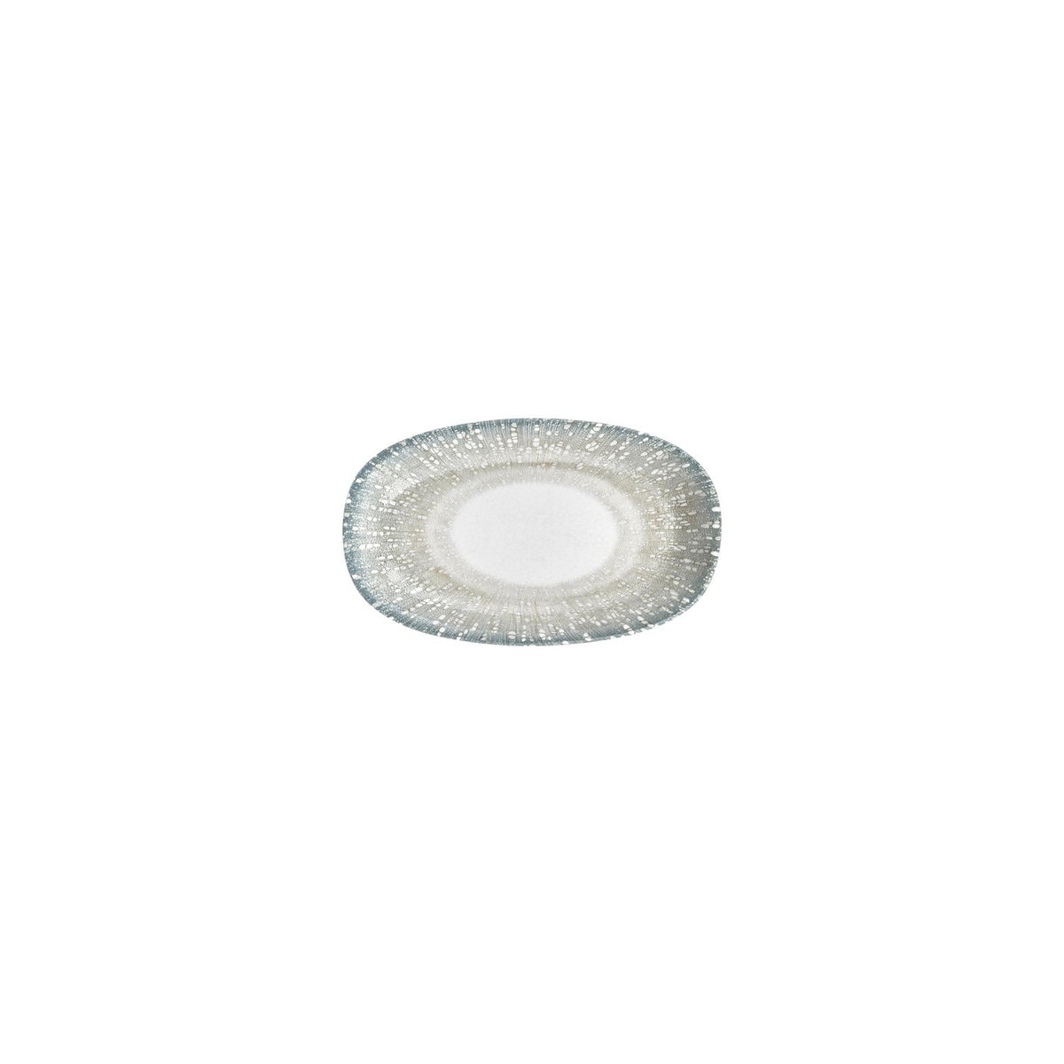 Vista 7.5" x 4.25" x h:1" Oval Green Vitrified Platter (1 each)