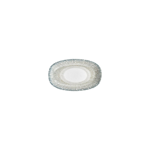 Vista 7.5" x 4.25" x h:1" Oval Green Vitrified Platter (1 each)