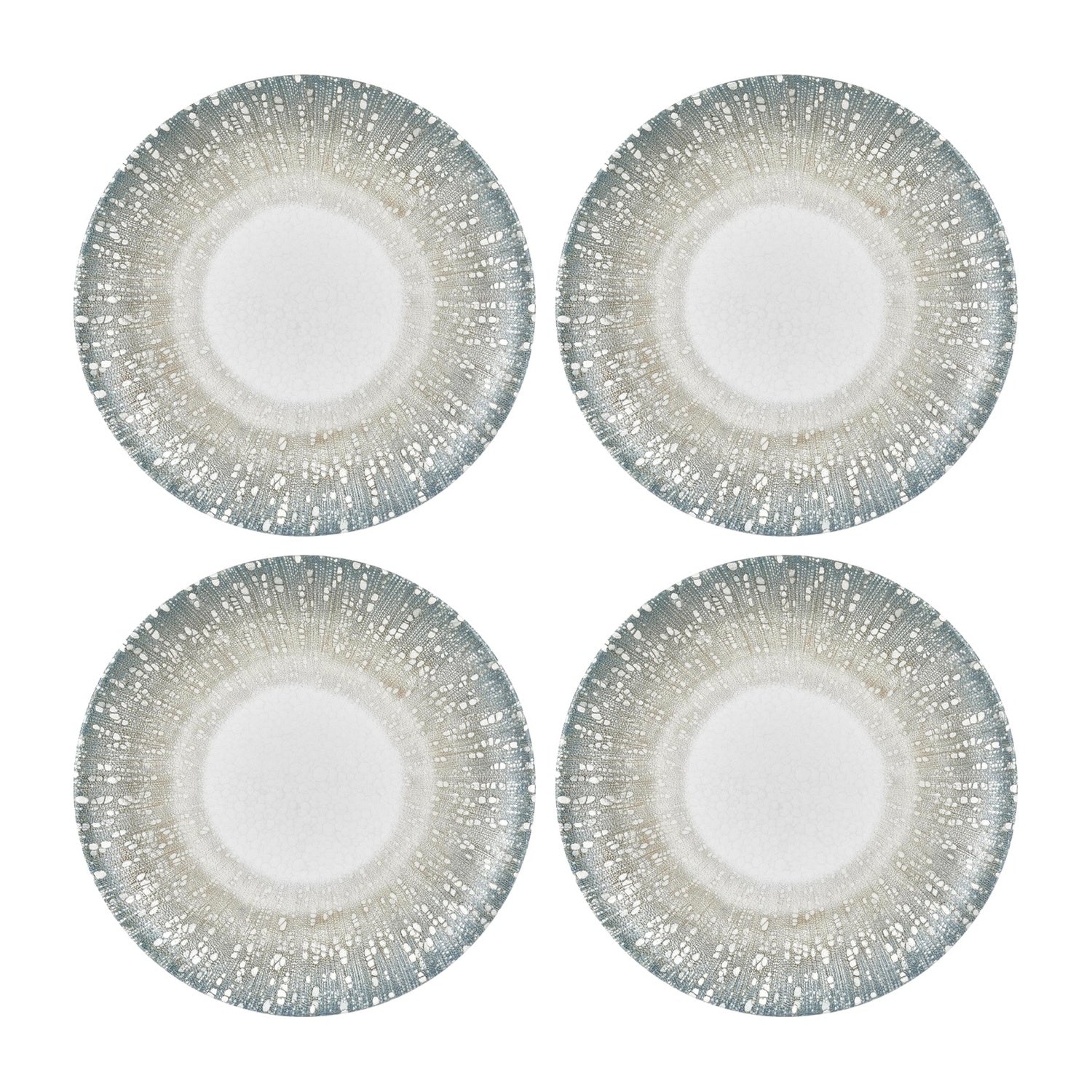 Vista dia.8.25" Round Green Vitrified Plate (Set of 4)