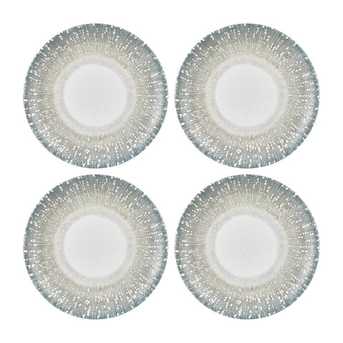 Vista dia.8.25" Round Green Vitrified Plate (Set of 4)