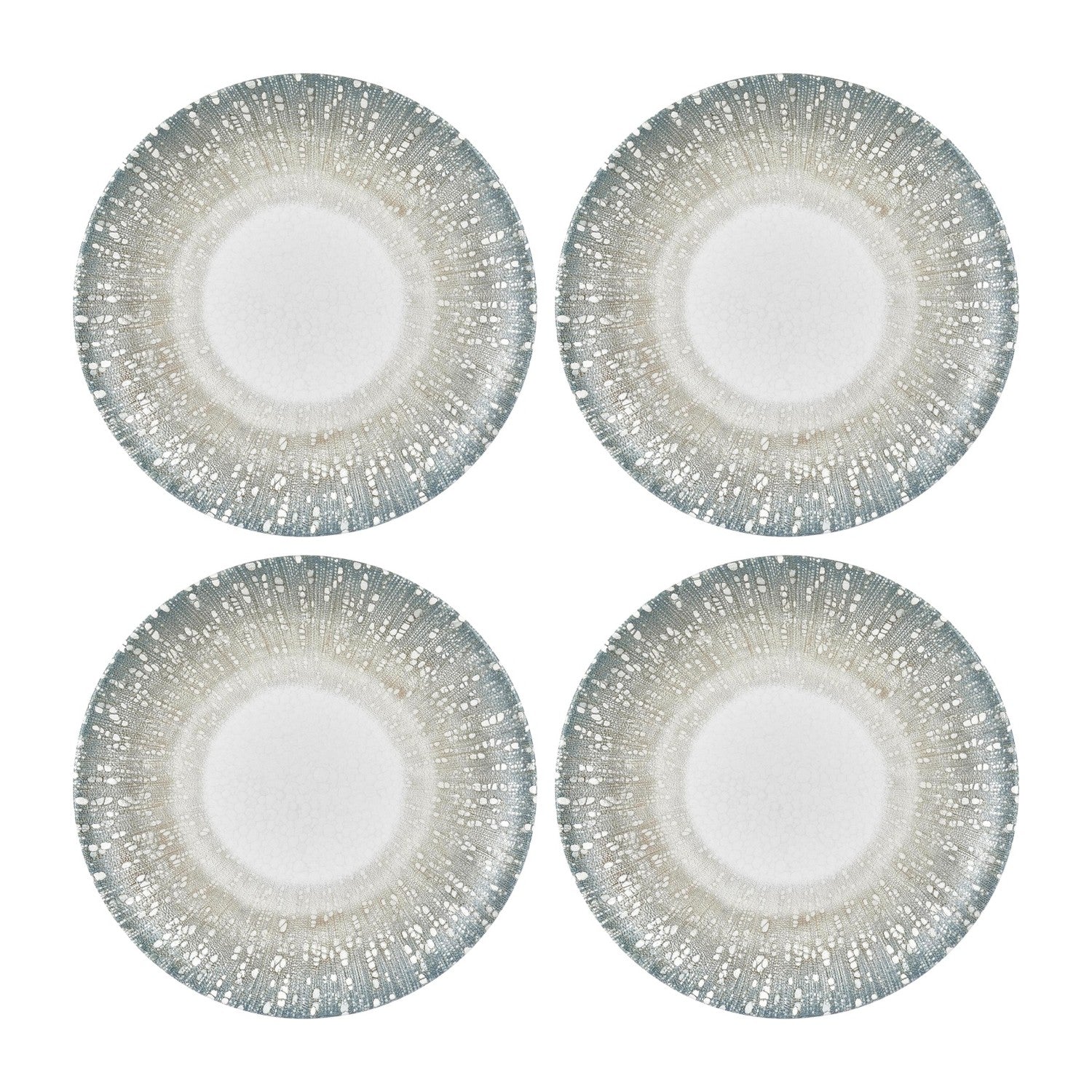 Vista dia.9" Round Green Vitrified Plate (Set of 4)