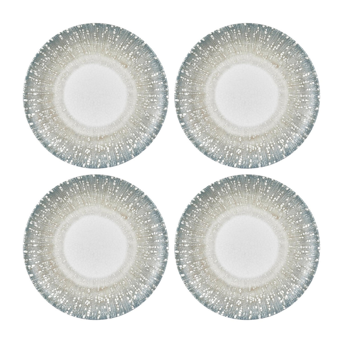 Vista dia.9" Round Green Vitrified Plate (Set of 4)