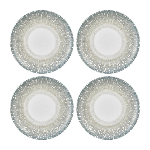 Vista dia.9" Round Green Vitrified Plate (Set of 4)