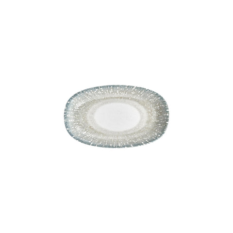 Vista 9.5" x 5.75" x h:1" Oval Green Vitrified Platter (1 each)