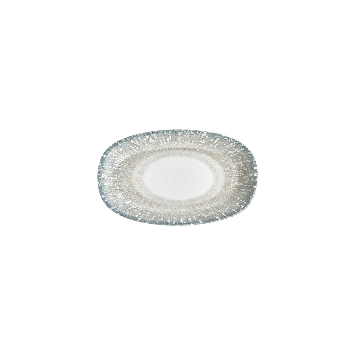 Vista 9.5" x 5.75" x h:1" Oval Green Vitrified Platter (1 each)