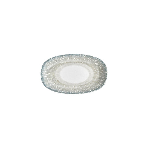 Vista 9.5" x 5.75" x h:1" Oval Green Vitrified Platter (1 each)