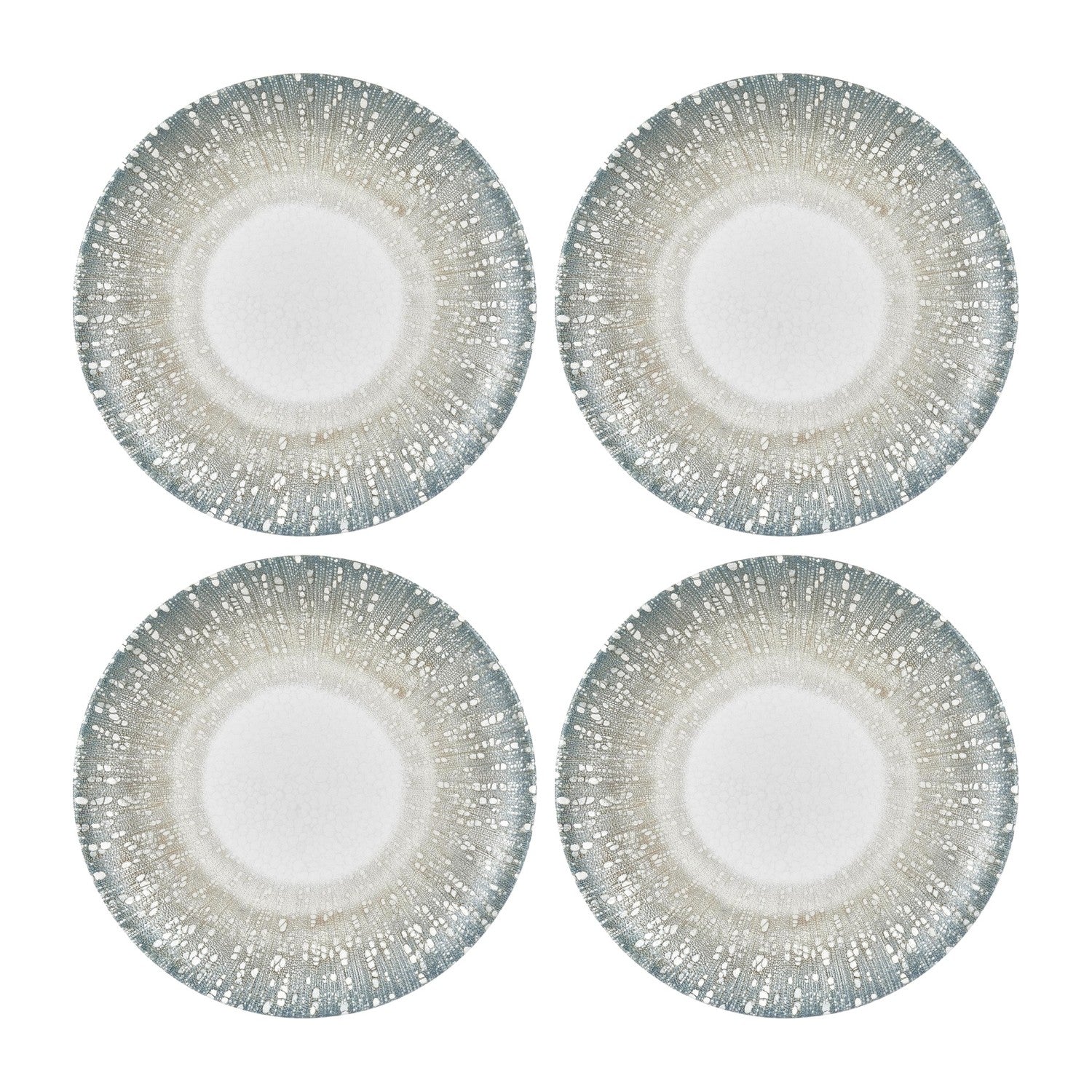 Vista dia.10.75" Round Green Vitrified Plate (Set of 4)