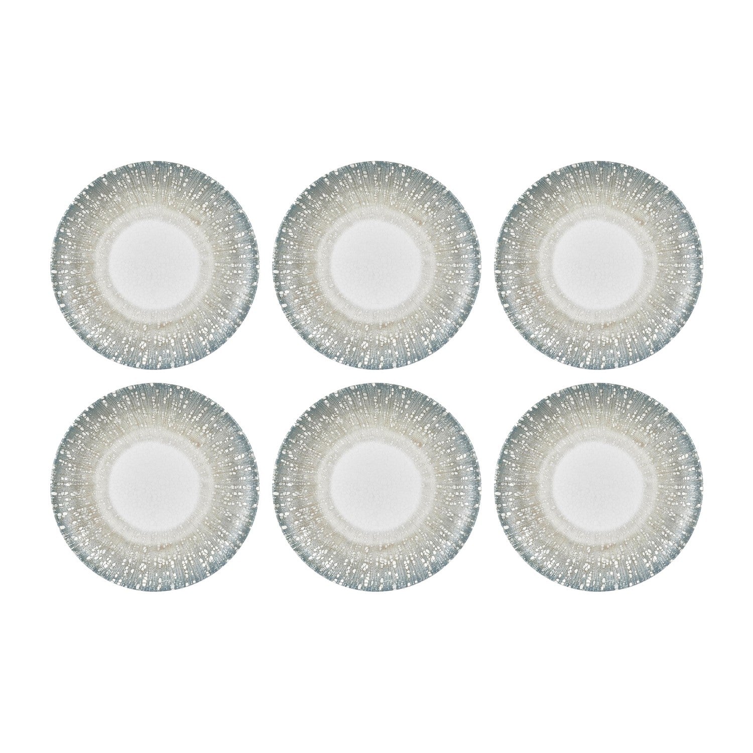Vista dia.11.75" Round Green Vitrified Plate (Set of 6)