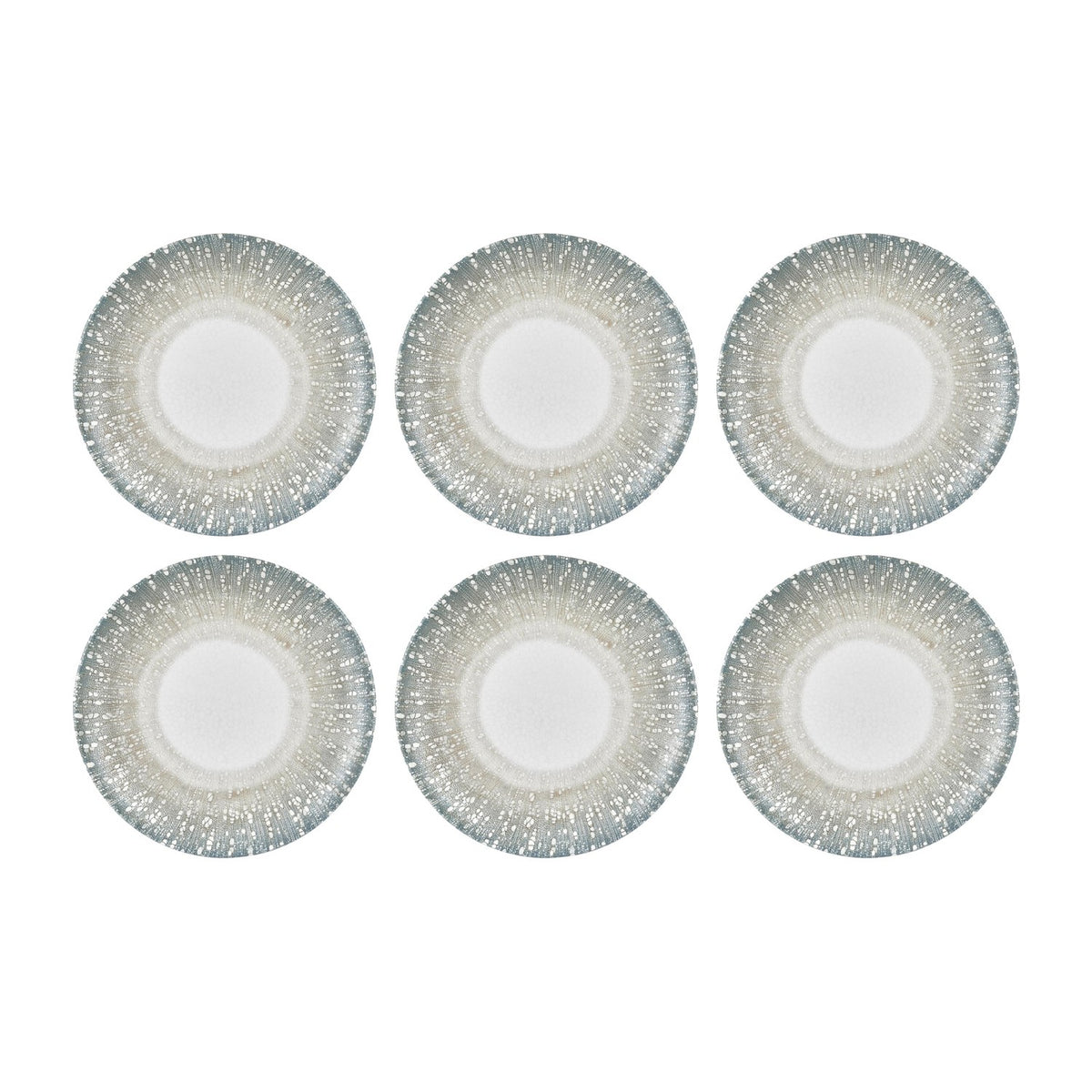 Vista dia.11.75" Round Green Vitrified Plate (Set of 6)