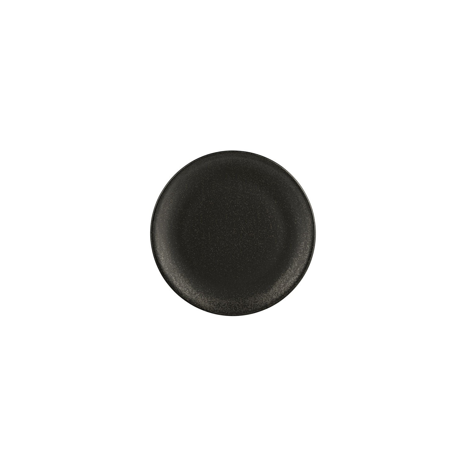VIsion dia.7.5" Round Black Vitrified Plate (Set of 4)
