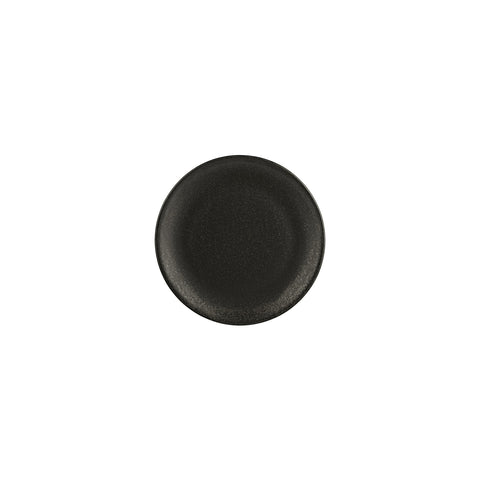 VIsion dia.7.5" Round Black Vitrified Plate (Set of 4)