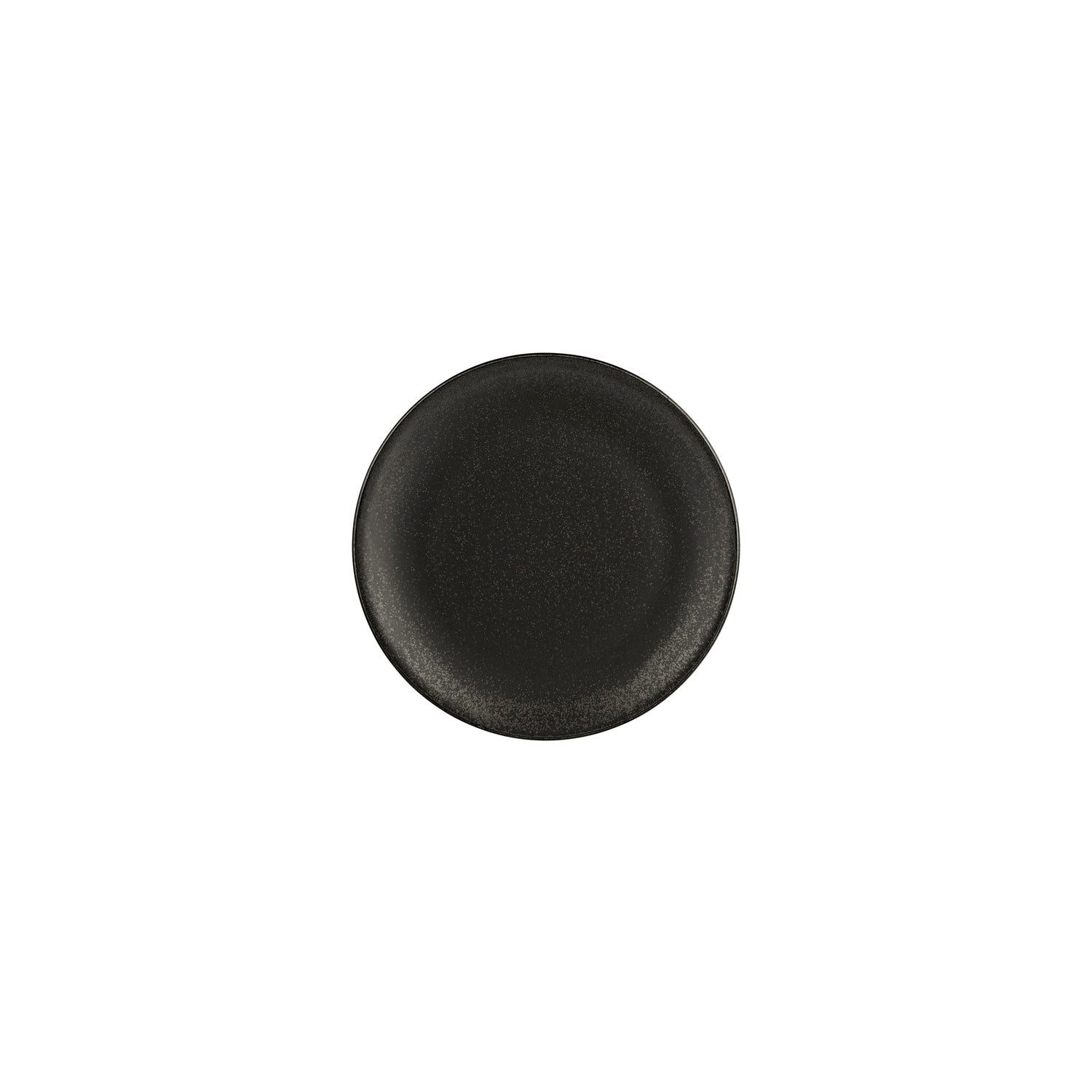 VIsion dia.7.5" Round Black Vitrified Plate (Set of 4)