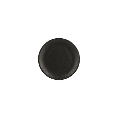 VIsion dia.7.5" Round Black Vitrified Plate (Set of 4)