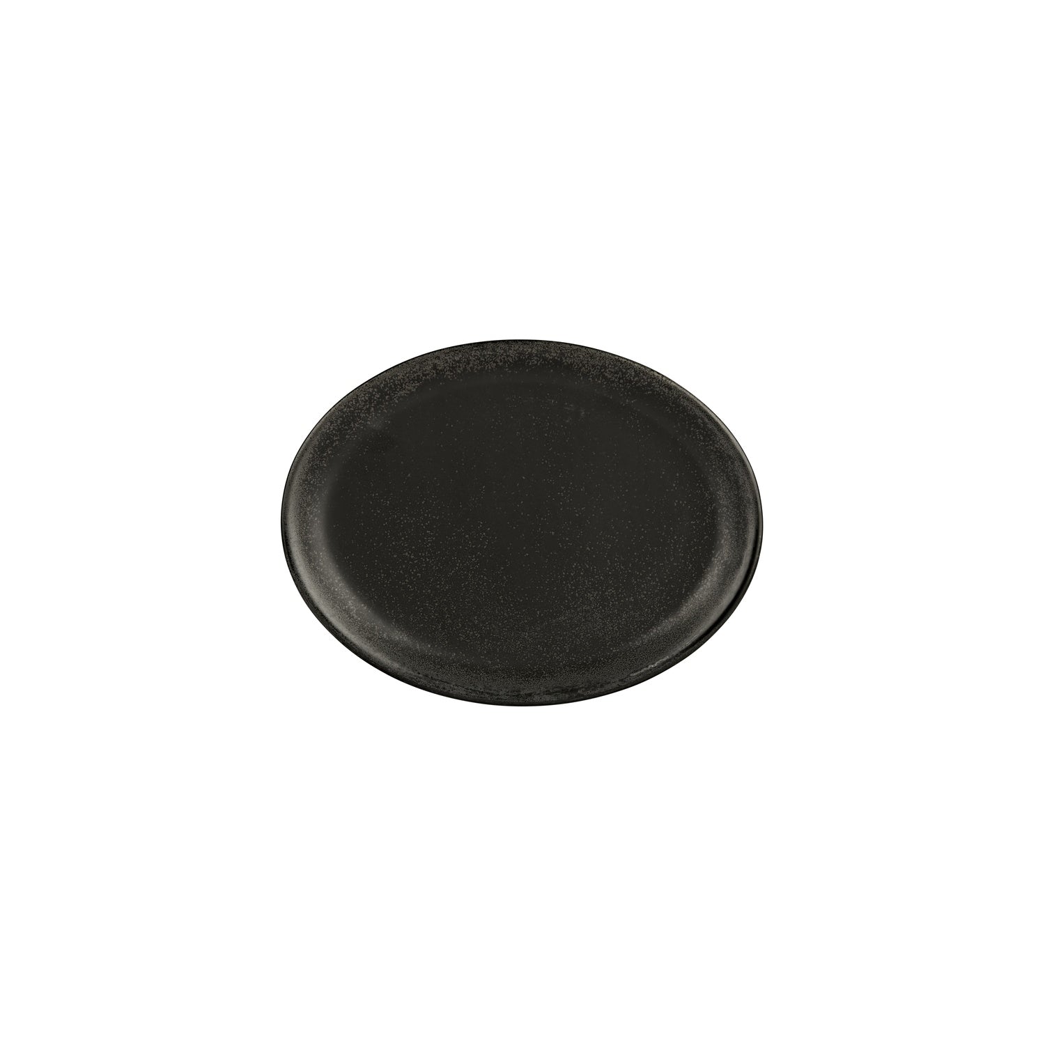 Vision 9.75" x 7.5" x h:1" Oval Black Vitrified Platter (Set of 4)