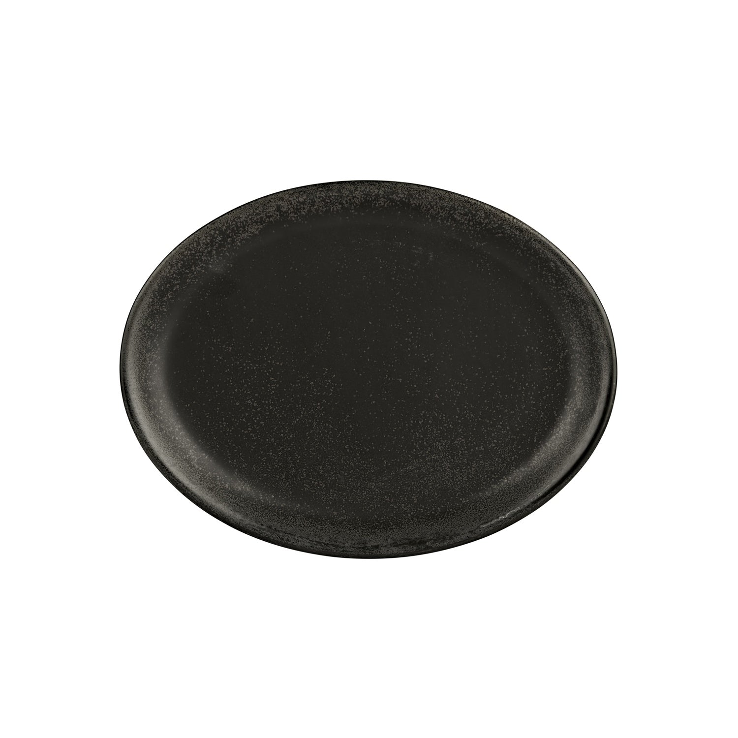 Vision 14.25" x 11" x h:1.25" Oval Black Vitrified Platter (1 each)