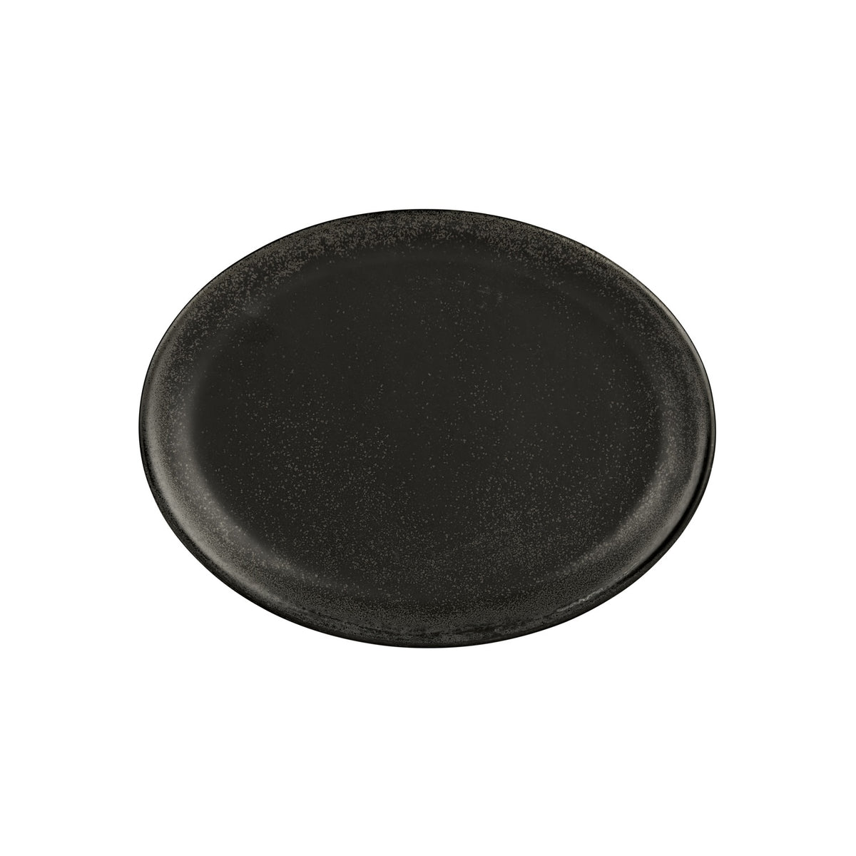 Vision 14.25" x 11" x h:1.25" Oval Black Vitrified Platter (1 each)
