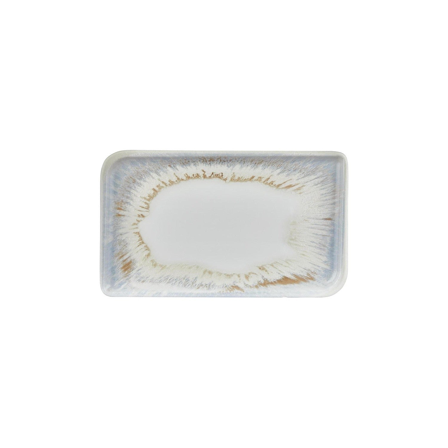 Wave 11.75" x 7" x h:0" Rectangular Blue Vitrified Platter (1 each)