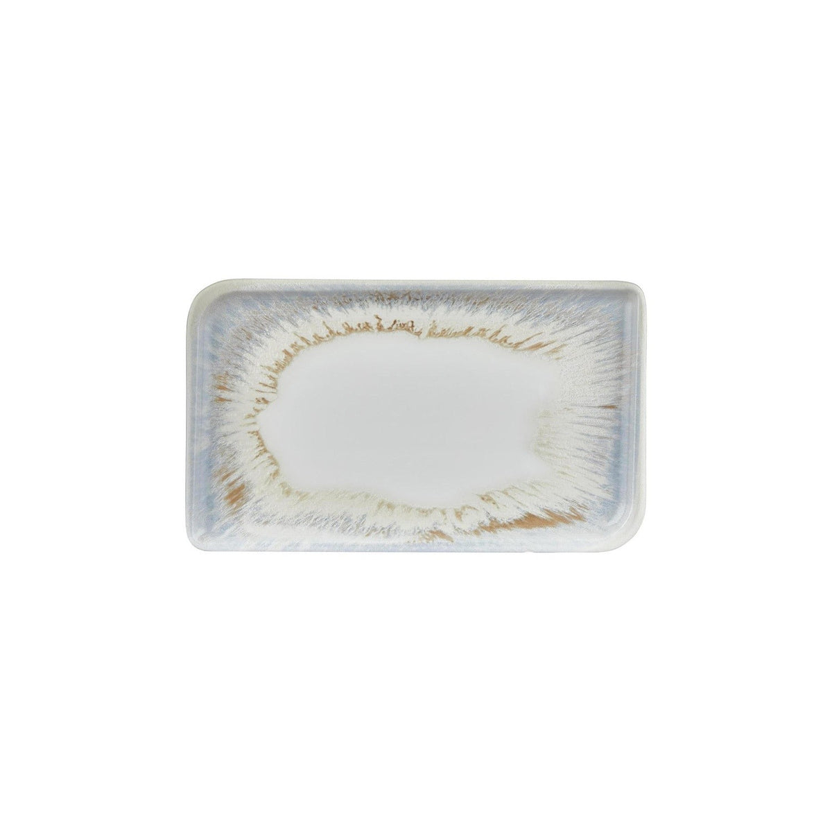 Wave 11.75" x 7" x h:0" Rectangular Blue Vitrified Platter (1 each)