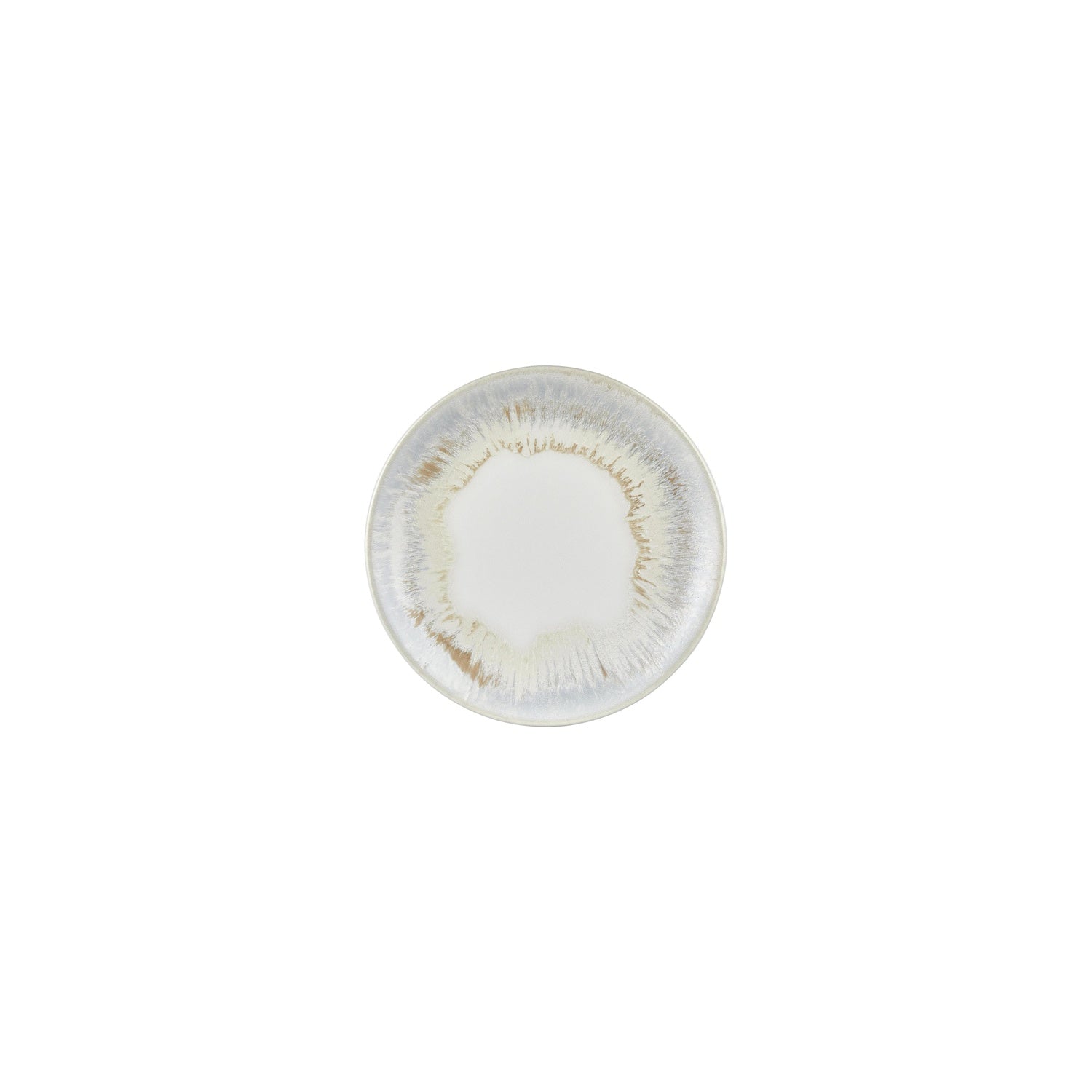Wave dia.6.75" Round Blue Vitrified Plate (Set of 4)