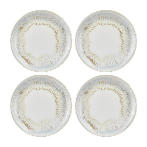 Wave dia.6.75" Round Blue Vitrified Plate (Set of 4)