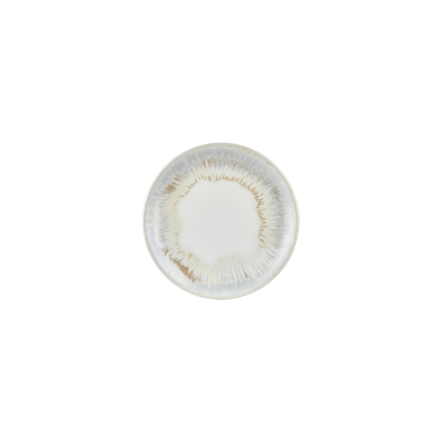 Wave dia.7.5" Round Blue Vitrified Plate (Set of 4)