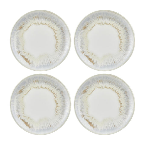 Wave dia.7.5" Round Blue Vitrified Plate (Set of 4)
