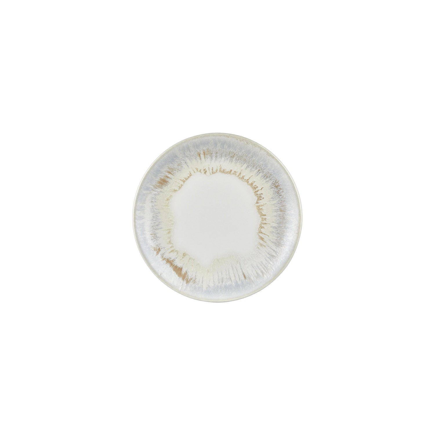 Wave dia.8.25" Round Blue Vitrified Plate (Set of 4)