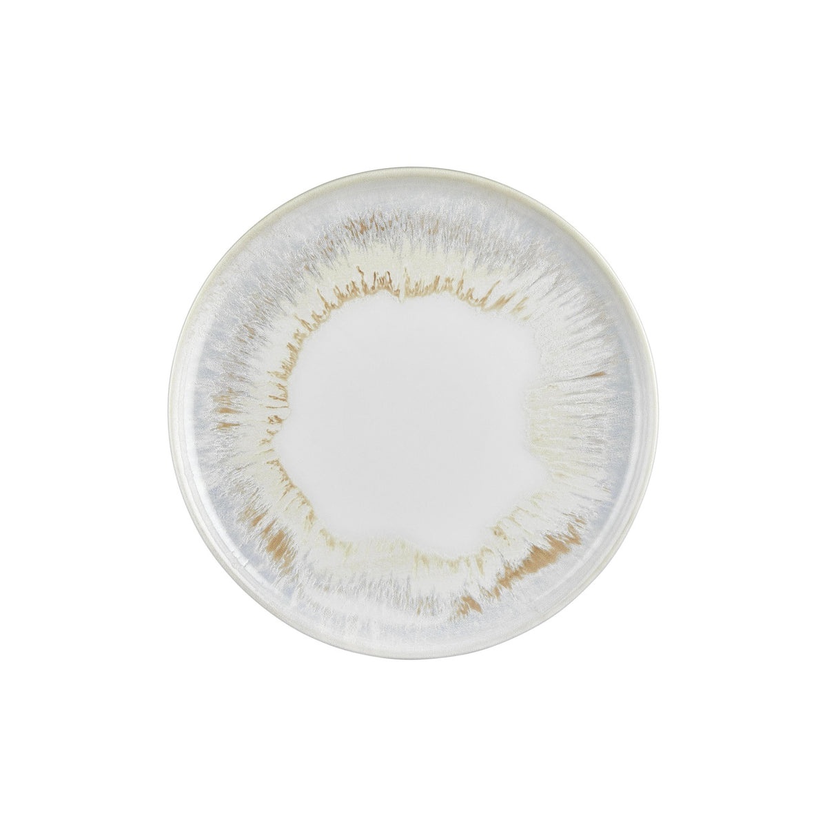 Wave dia.12.5" x 12.5" Round Blue Vitrified Pizza Plate (Set of 6)