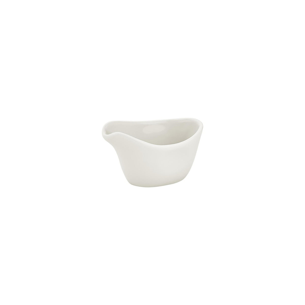 Gourmet 3.25" x 2" x h:0" 2 oz. Oval Warm White Vitrified Creamer (1 each)