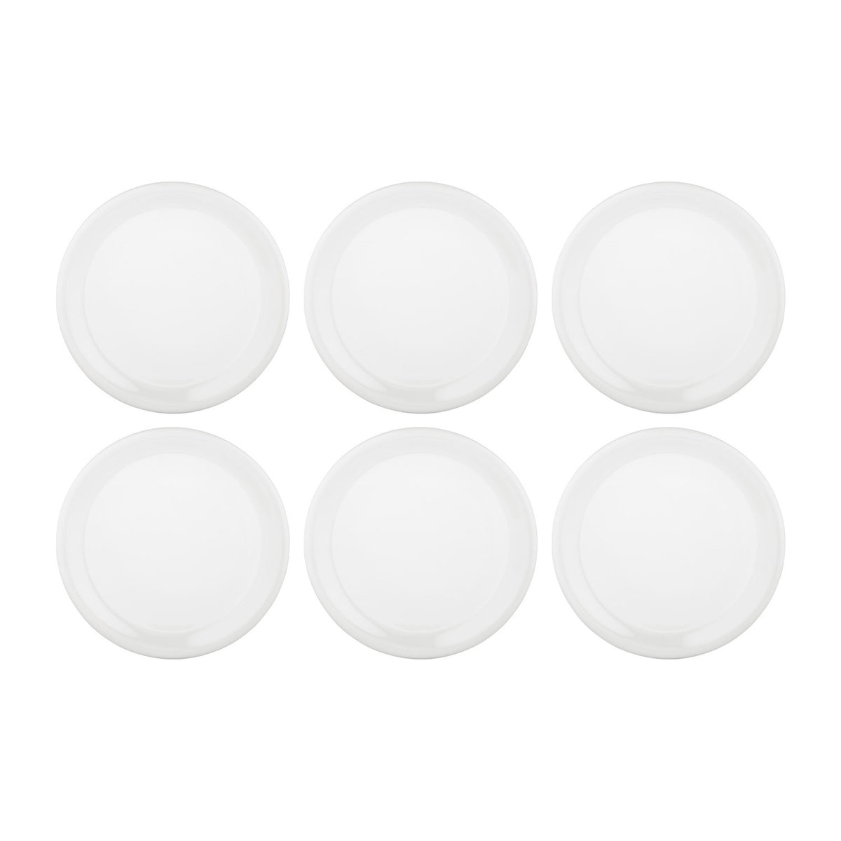 Gourmet dia.6.75" Round Warm White Vitrified Plate (Set of 6)