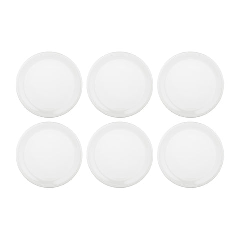 Gourmet dia.6.75" Round Warm White Vitrified Plate (Set of 6)