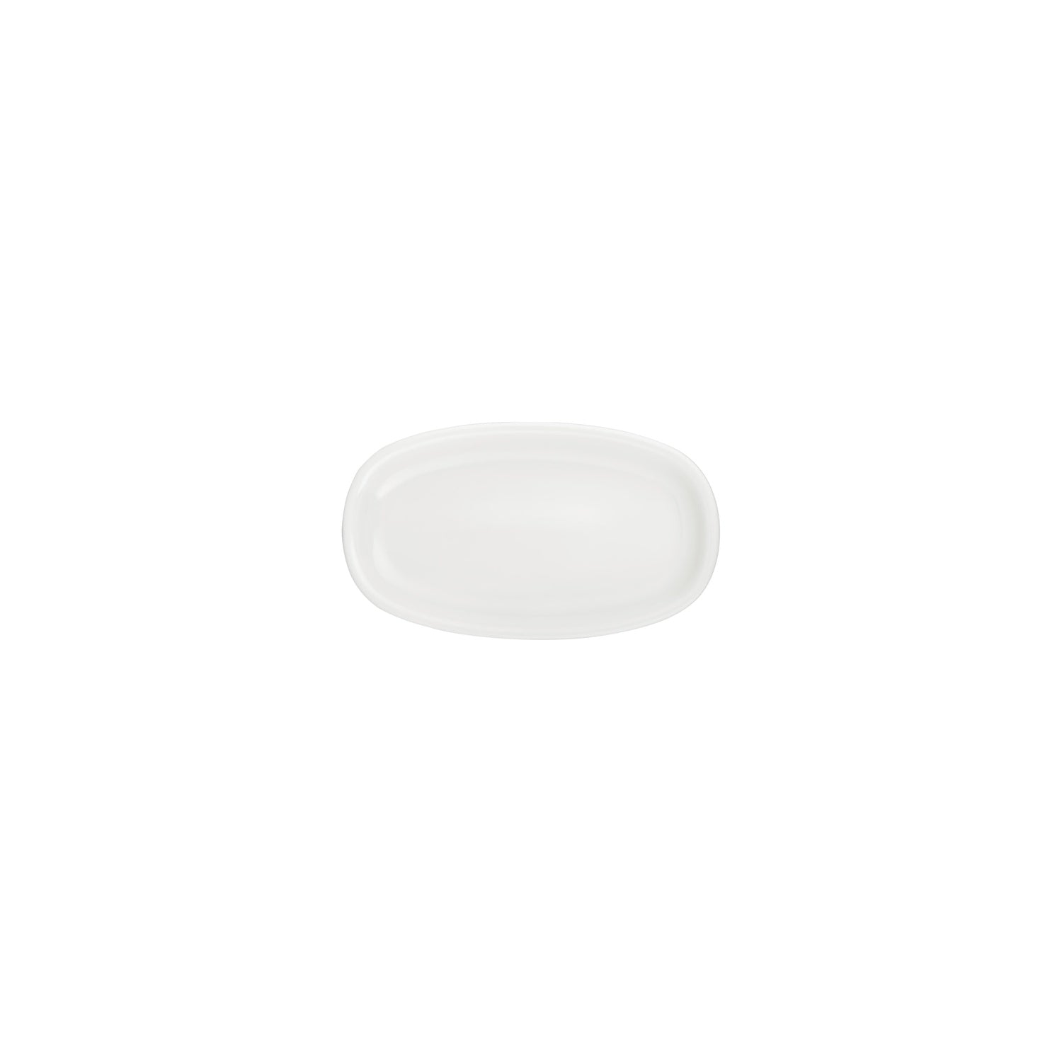 Gourmet 7.5" x 4.25" x h:1" Oval Warm White Vitrified Platter (1 each)