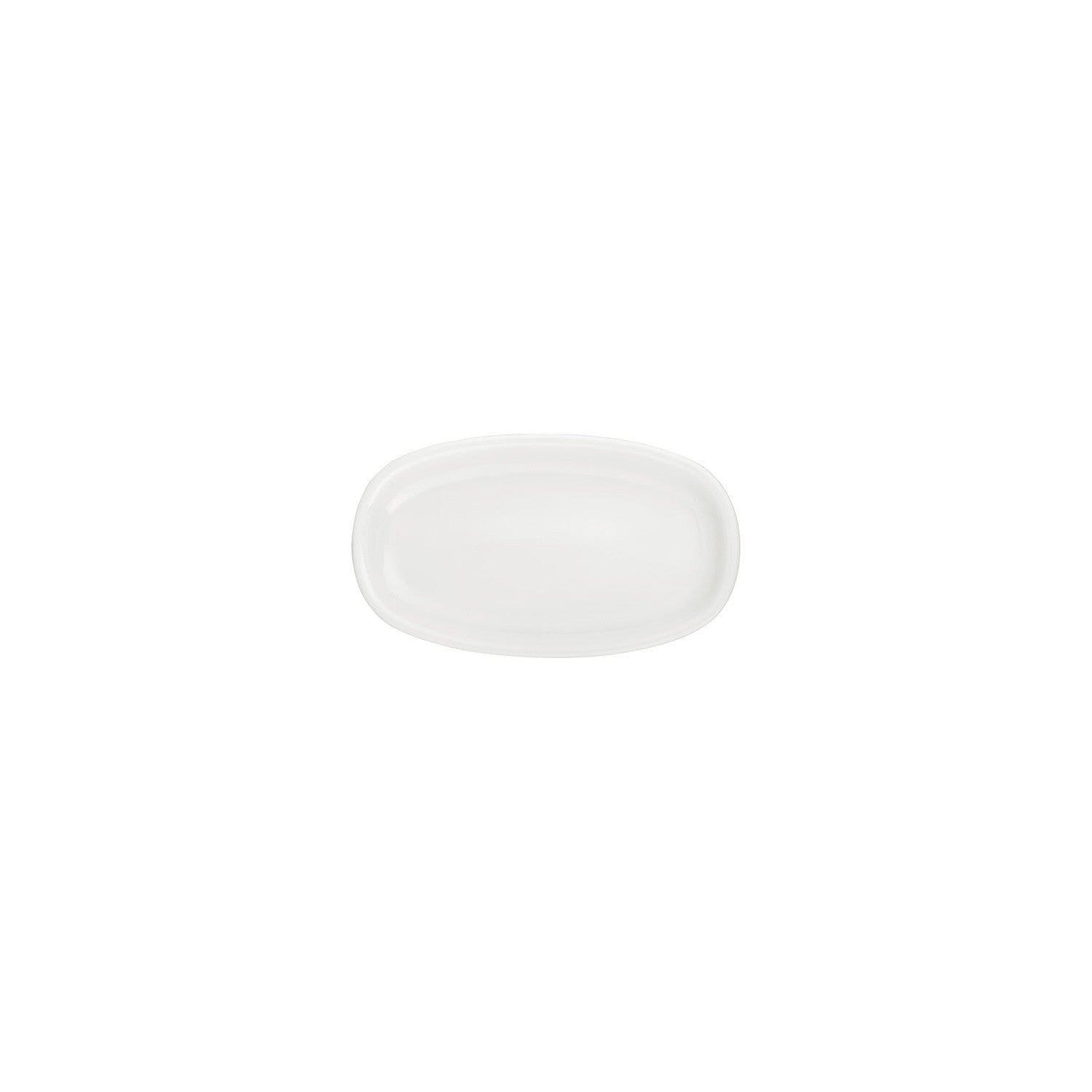 Gourmet 7.5" x 4.25" x h:1" Oval Warm White Vitrified Platter (1 each)