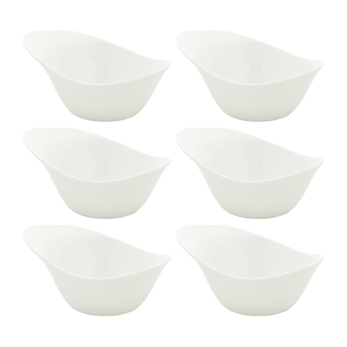 Gourmet dia.7.75" h:0" 17 oz. Round Warm White Vitrified Bowl (Set of 6)