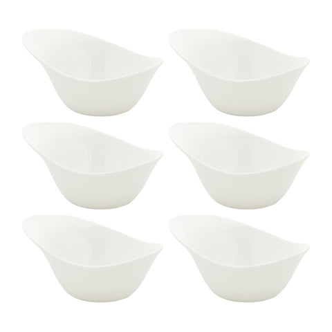 Gourmet dia.7.75" h:0" 17 oz. Round Warm White Vitrified Bowl (Set of 6)