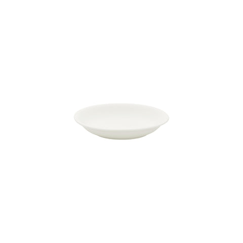 Gourmet dia.8.25" h:0" 17 oz. Round Warm White Vitrified Deep Plate (Set of 4)