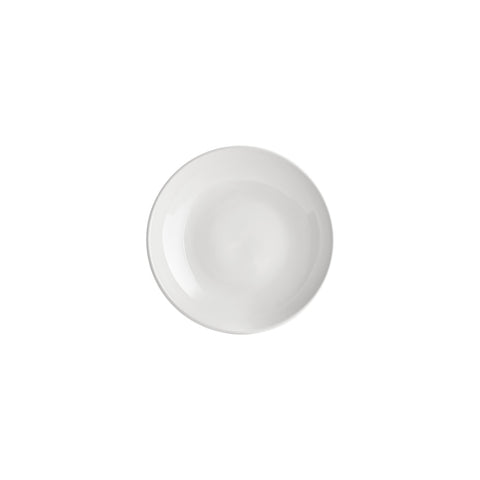 Gourmet dia.8.25" h:0" 17 oz. Round Warm White Vitrified Deep Plate (Set of 4)