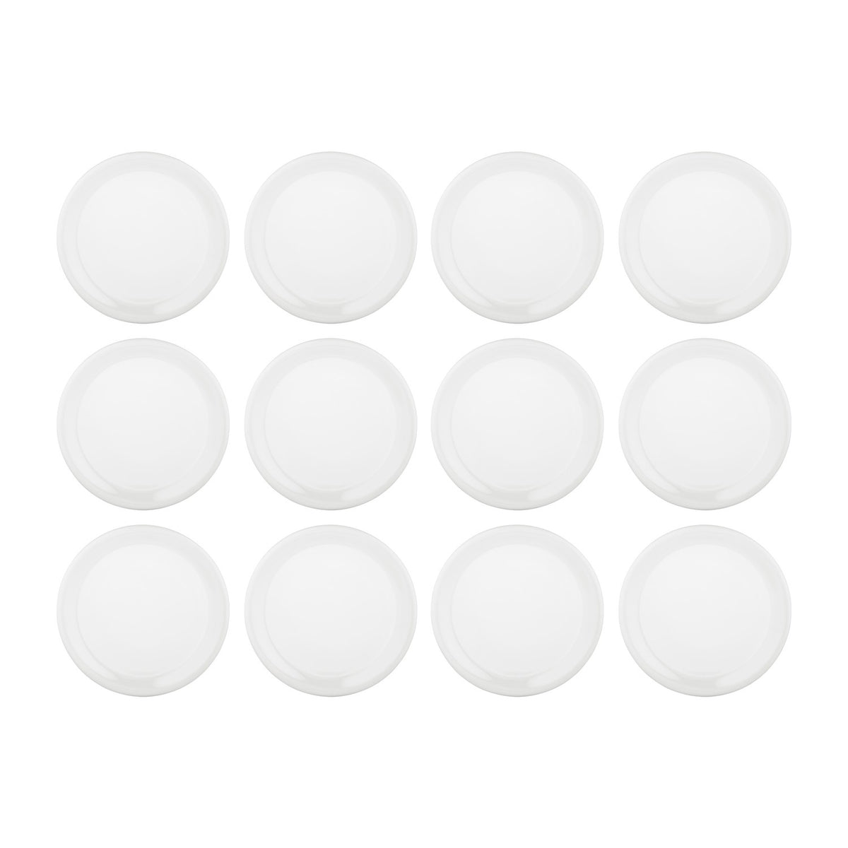 Gourmet dia.8.25" Round Warm White Vitrified Plate (Set of 12)