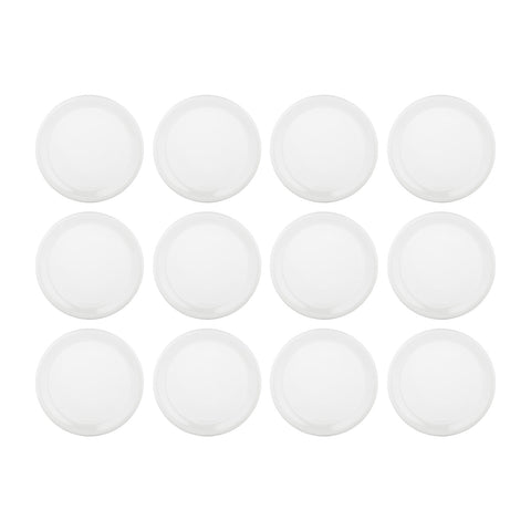 Gourmet dia.8.25" Round Warm White Vitrified Plate (Set of 12)