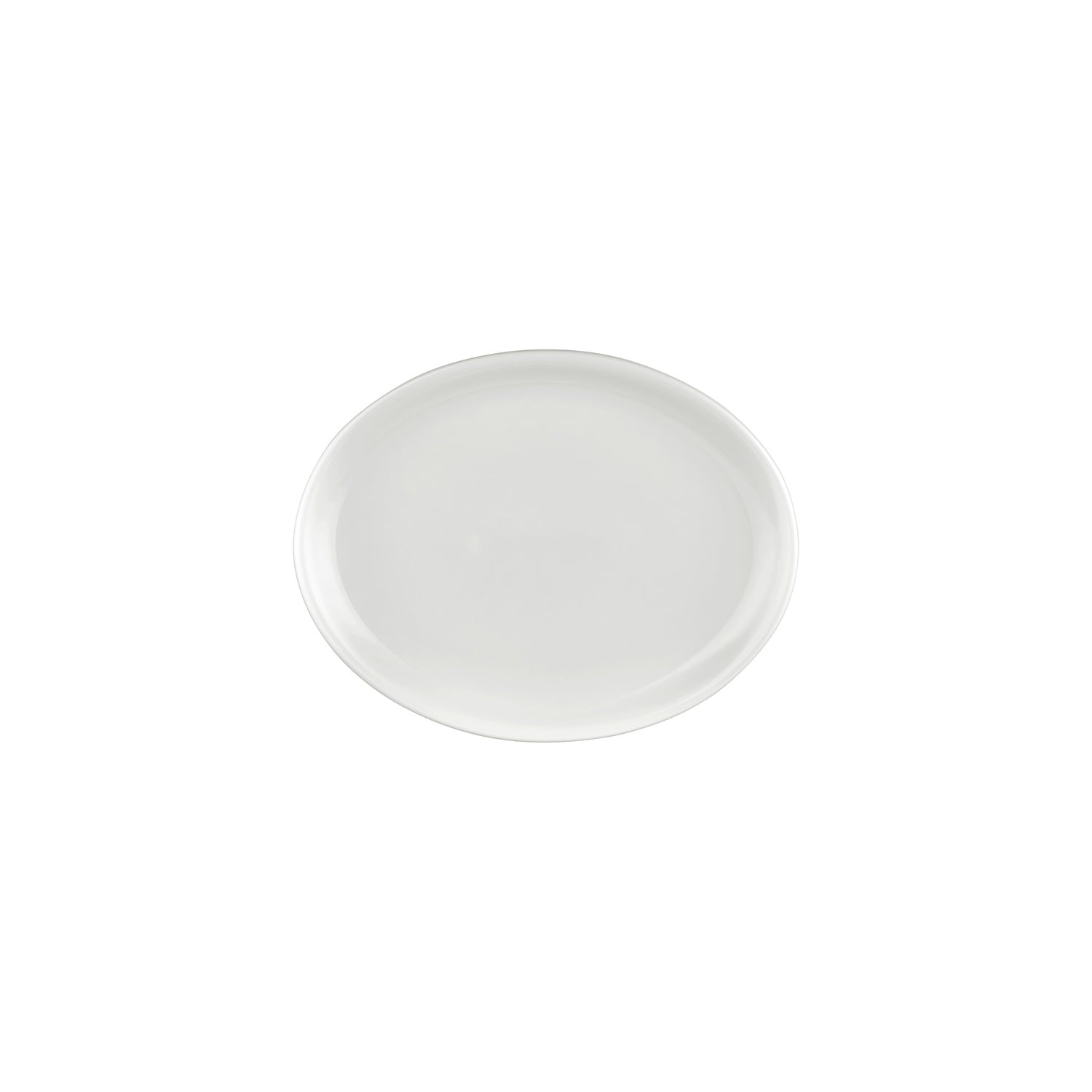 Gourmet 9.75" x 7.5" x h:1" Oval Warm White Vitrified Platter (Set of 4)
