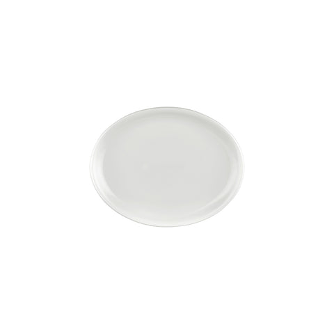 Gourmet 9.75" x 7.5" x h:1" Oval Warm White Vitrified Platter (Set of 4)