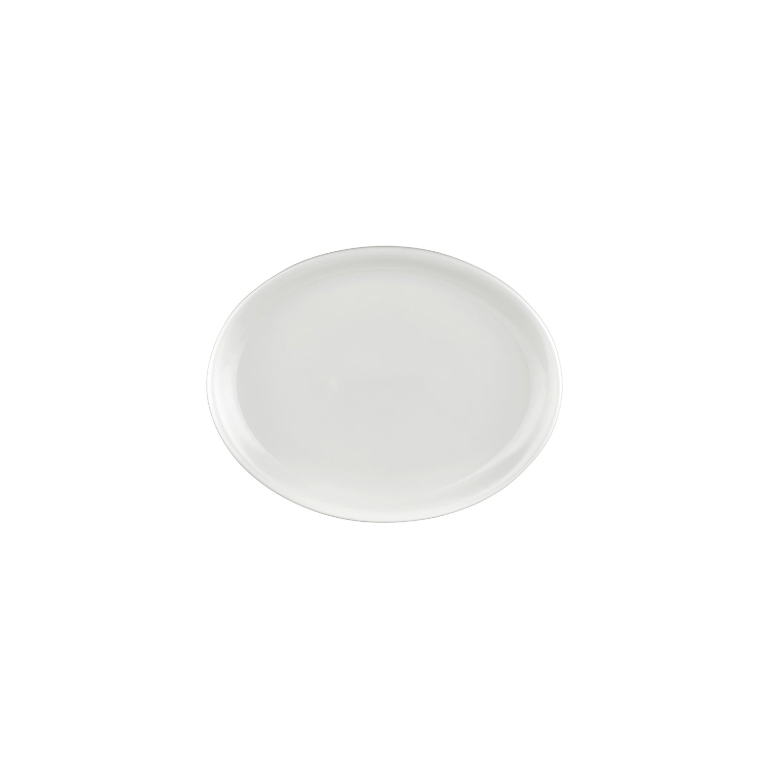 Gourmet 9.75" x 7.5" x h:1" Oval Warm White Vitrified Platter (Set of 4)