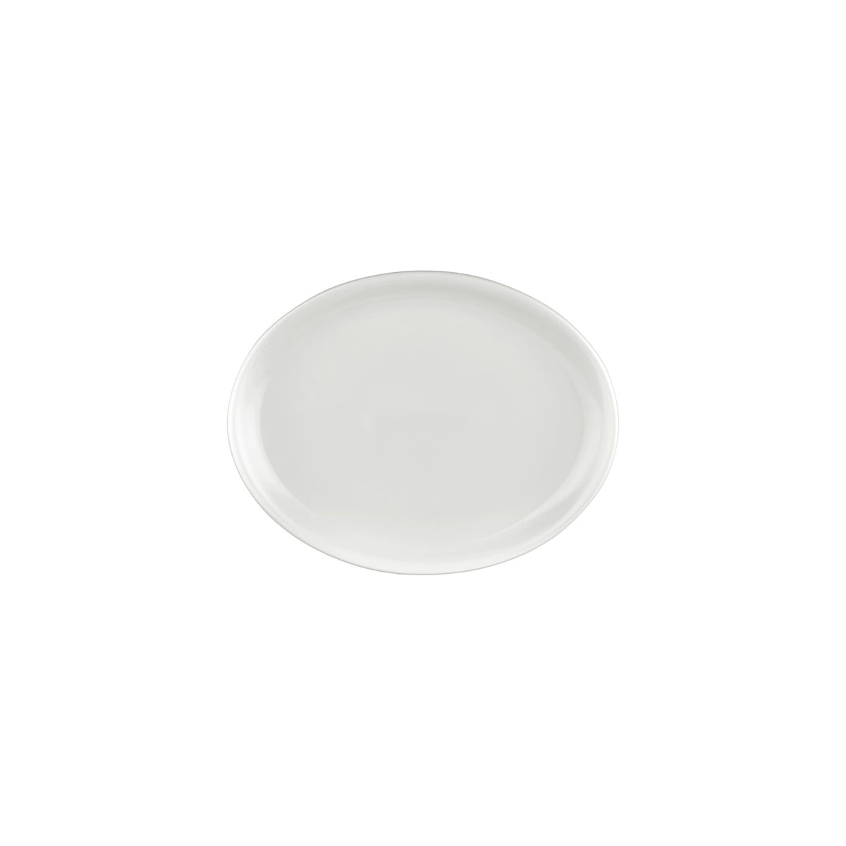 Gourmet 9.75" x 7.5" x h:1" Oval Warm White Vitrified Platter (Set of 4)