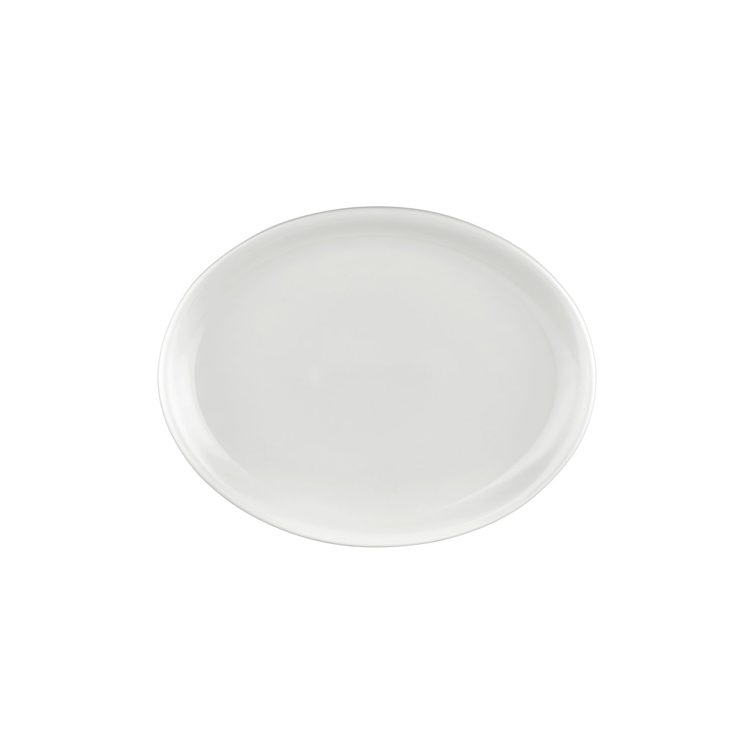 Gourmet 12.25" x 9.5" x h:1" Oval Warm White Vitrified Platter (1 each)