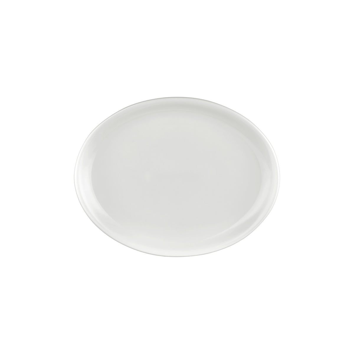 Gourmet 12.25" x 9.5" x h:1" Oval Warm White Vitrified Platter (1 each)
