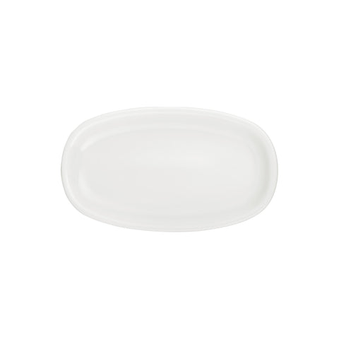 Gourmet 13.5" x 8" x h:1.5" Oval Warm White Vitrified Platter (1 each)