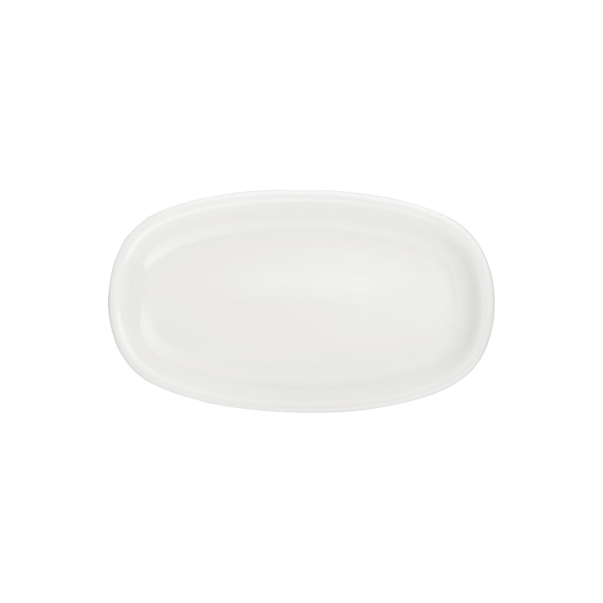 Gourmet 13.5" x 8" x h:1.5" Oval Warm White Vitrified Platter (1 each)
